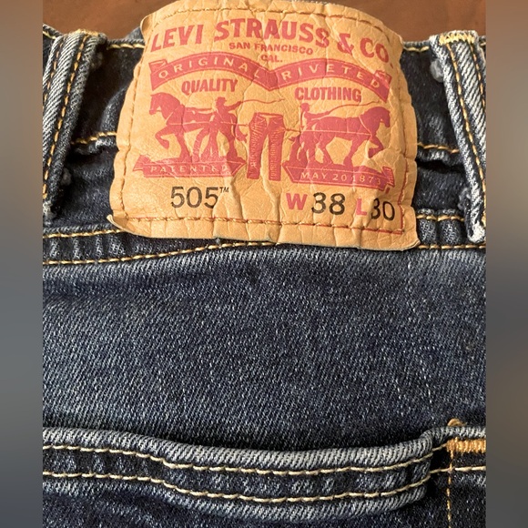 Men’s Levi Strauss & Co 505 Jeans Dark Wash - Picture 5 of 11
